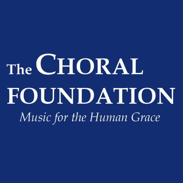 The Choral Foundation wordmark on blue